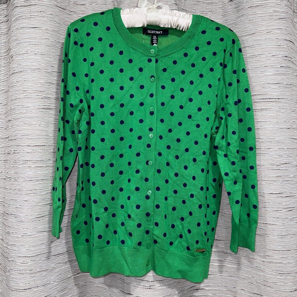 Cardigan green and black